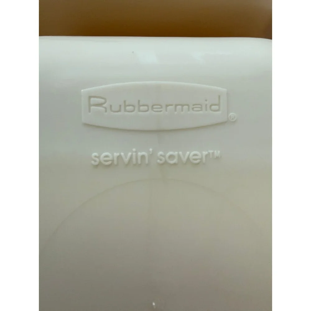 Rubbermaid Servin Saver Divided Tray Almond Vintage 0833 5-Section Lid